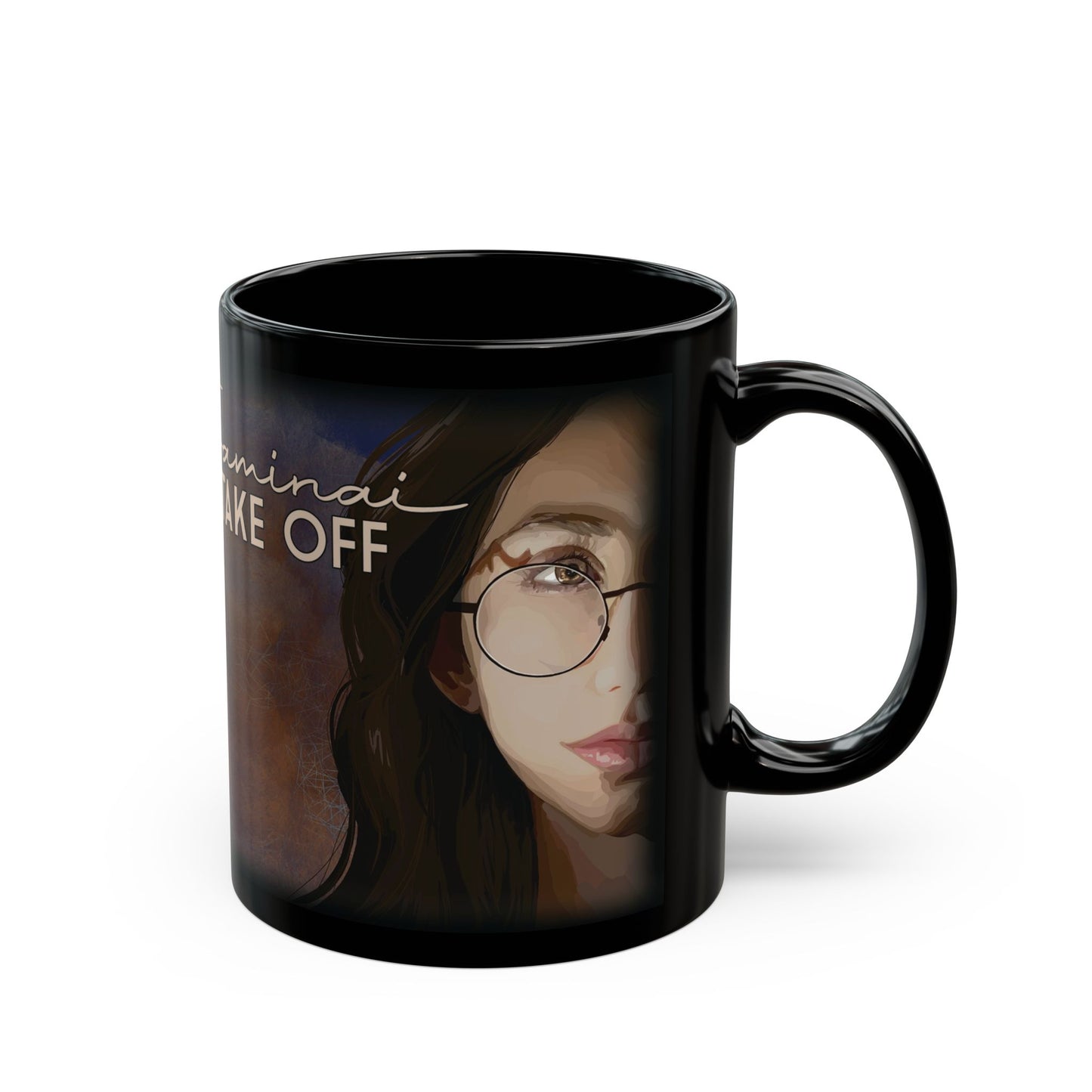 Jaminai - "TAKE OFF" Mug | Black Ceramic Coffee Cup