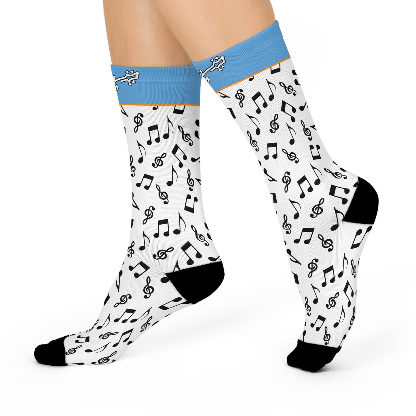 "Ellen" Logo Music Notes Socks