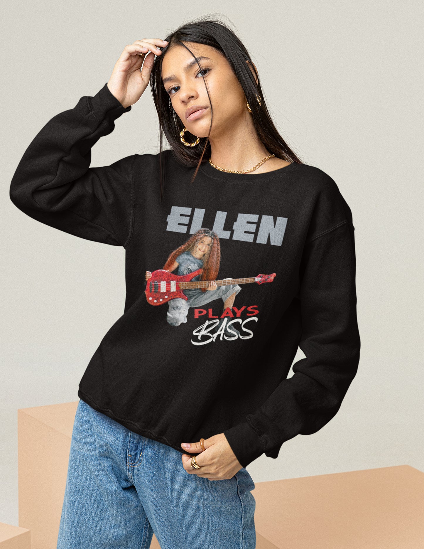 "EllenPlaysBass" Crewneck Sweatshirt