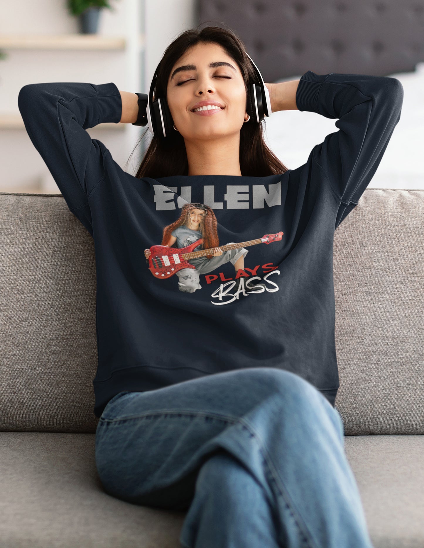 "EllenPlaysBass" Crewneck Sweatshirt