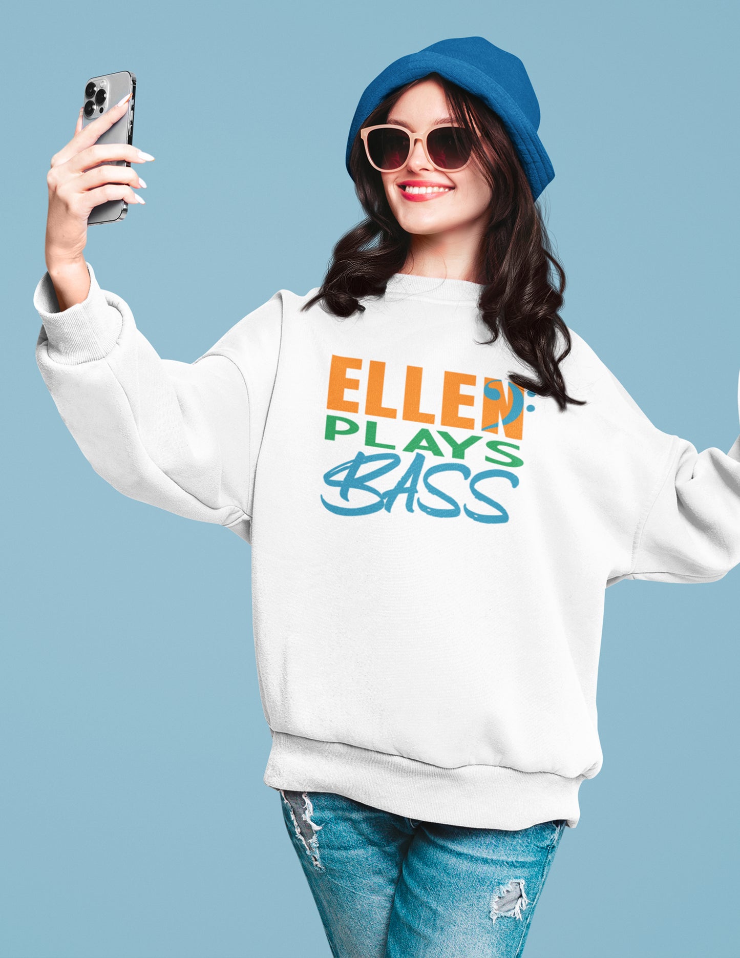 "EllenPlaysBass" Crewneck Sweatshirt