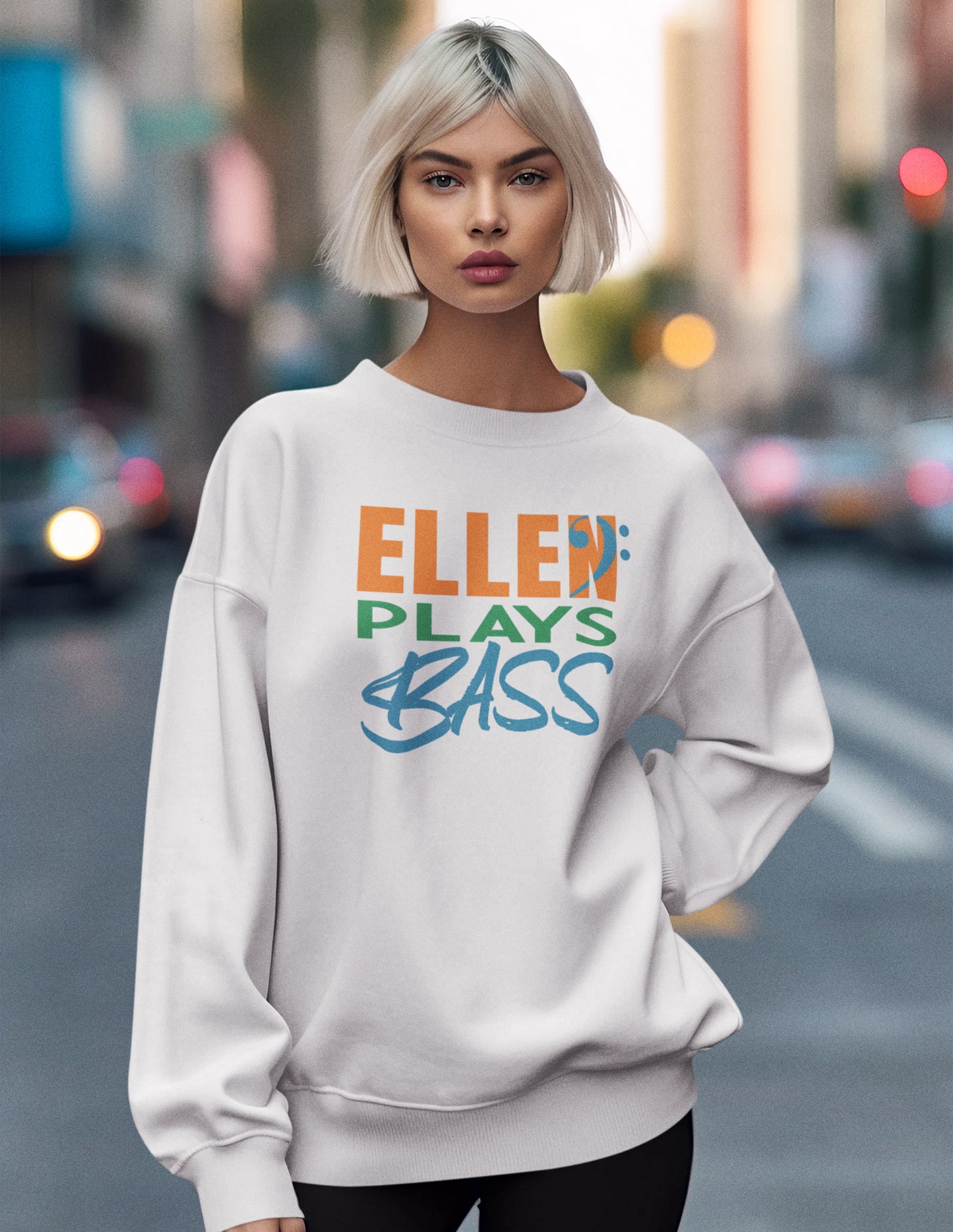 "EllenPlaysBass" Crewneck Sweatshirt